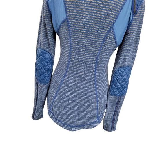 Lululemon Women's Run‎ Ice Queen Long Sleeve Top Size 4 Blue Striped - Picture 11 of 15